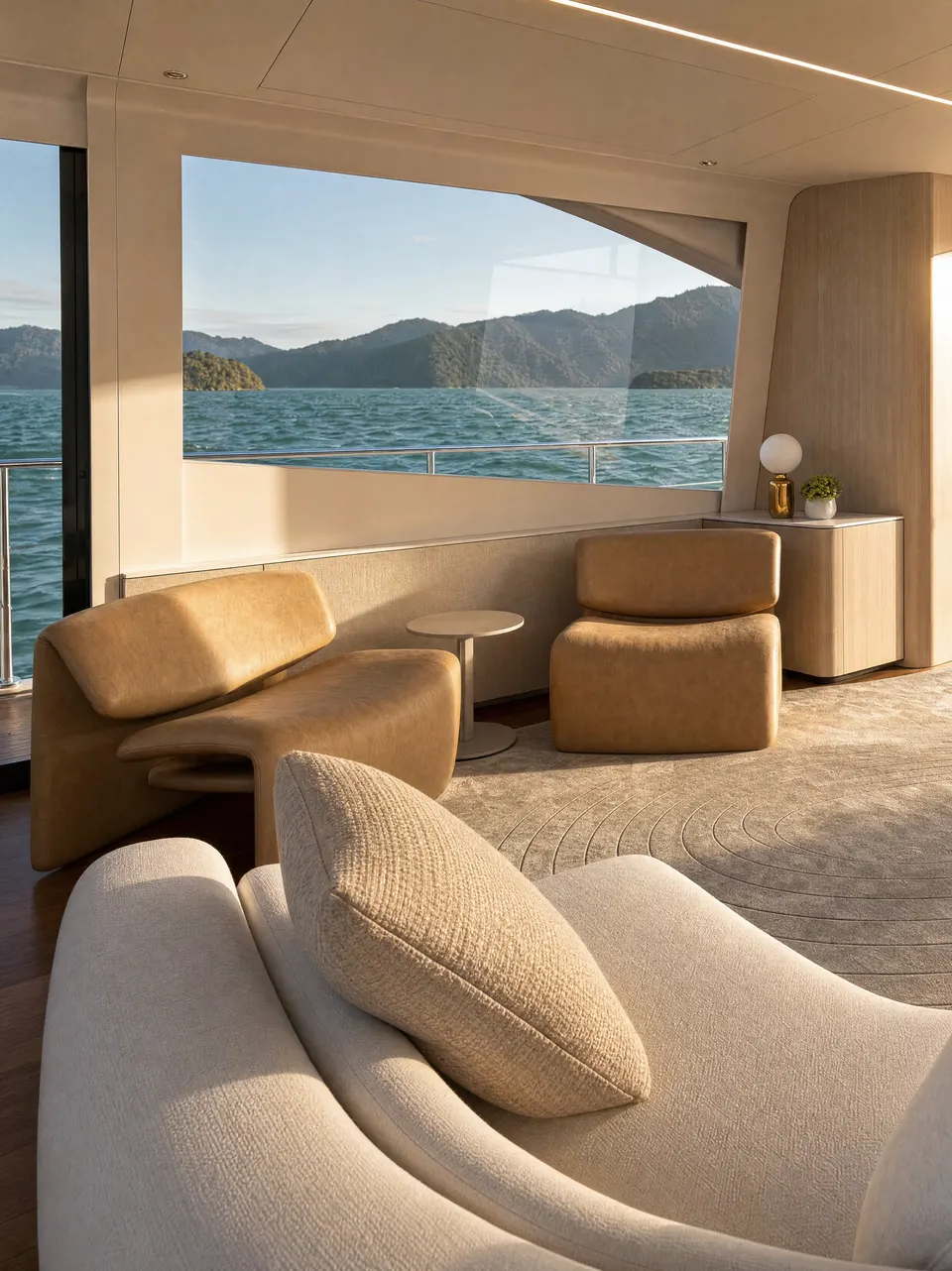 Intermarine 25M — o interior, fotografia de acervo do estaleiro